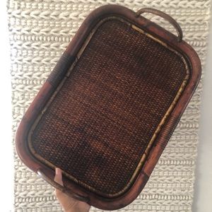 Bamboo rattan tray